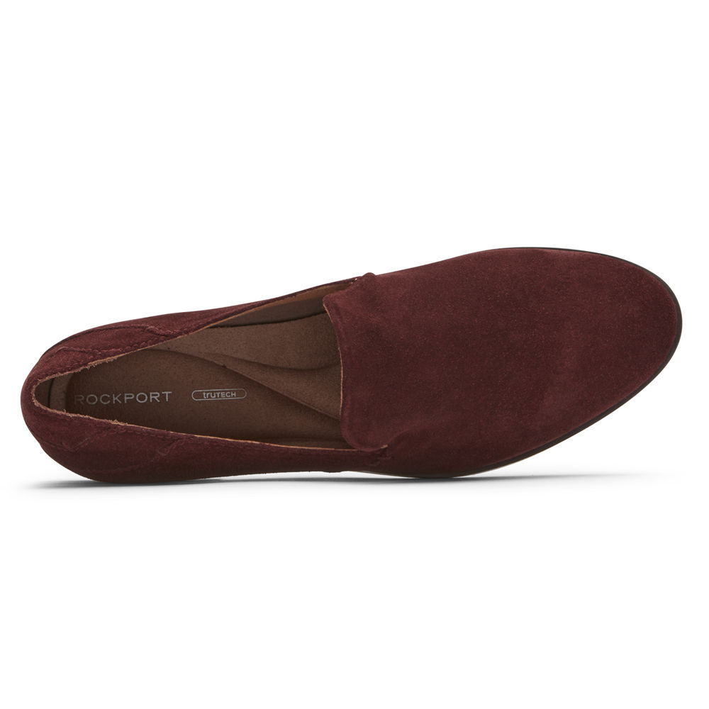 Rockport Womens Loafers Burgundy - Perpetua - UK 698-IDVFTZ